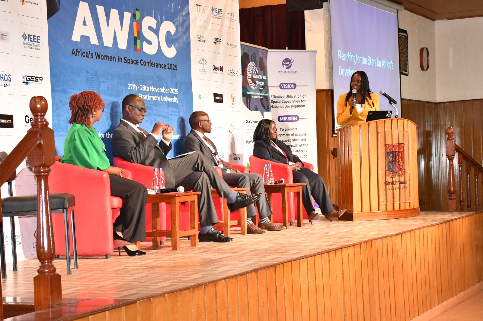 A mentor guiding a mentee at an AWIS session